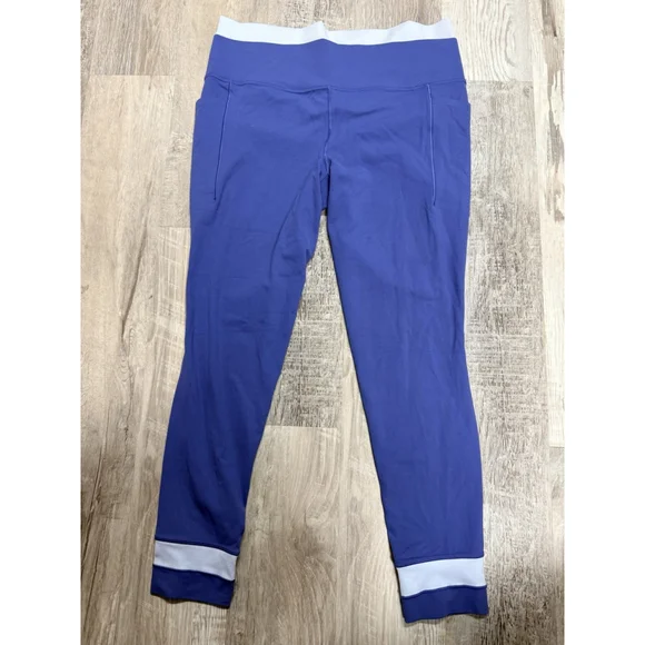 Athleta Salutation Stash Double Up Tight Leggings Navy Blue Size L NWOT - Picture 1 of 7